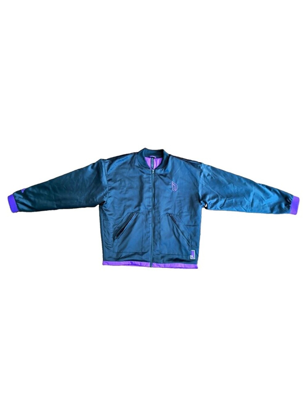Adidas Dame 8 Innovation Bomber Jacket Black Purple Damian Lillard Oakland Men M